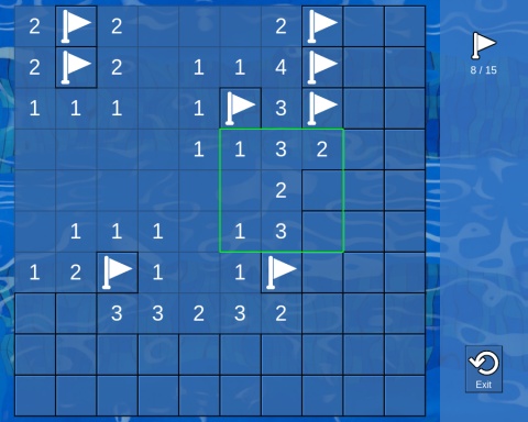 Как раз две ячейки рядом с двойкой.